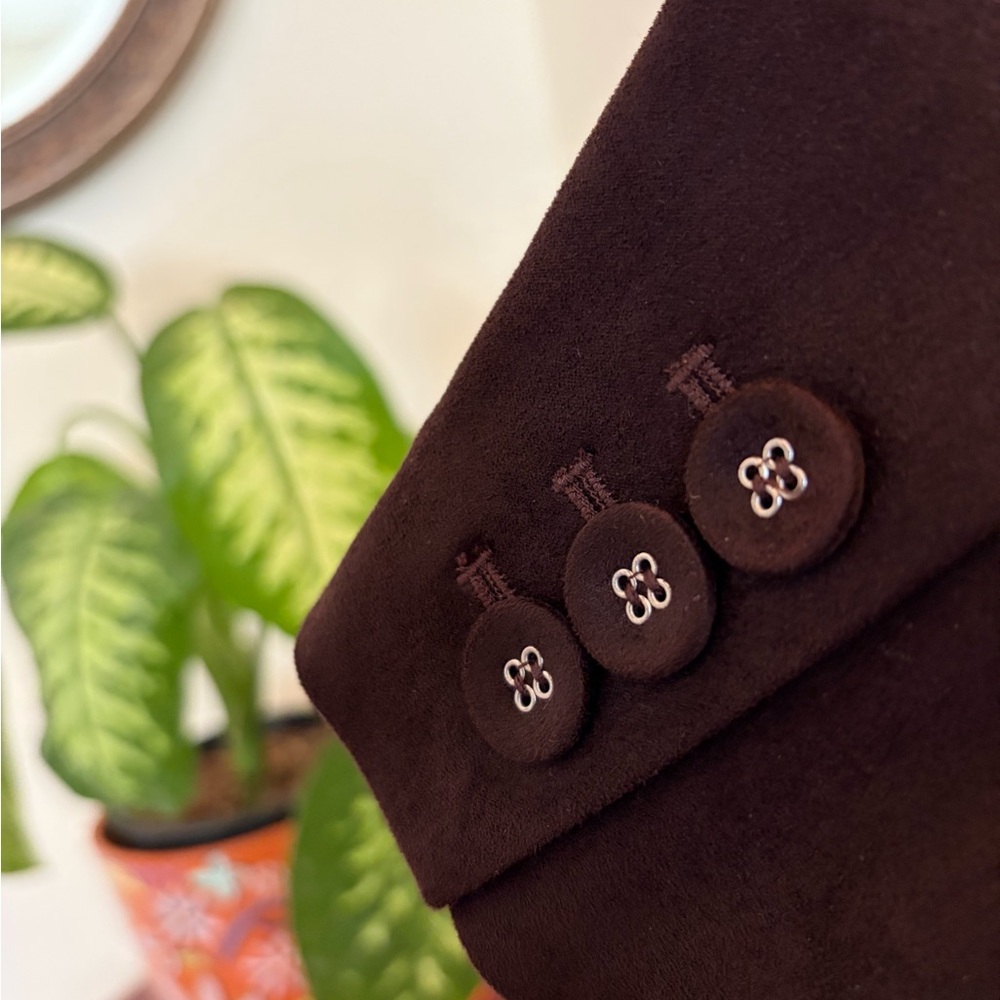 Next Chocolate Brown Suede Two-Piece Skirt Set - Picture 9 of 16